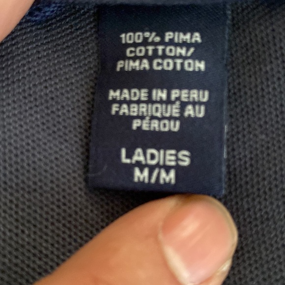 NWT Devon & Jones ladies polo navy blue 💯 Prima cotton size medium . - Picture 6 of 7